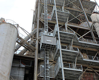 Preheater tower, cement plant