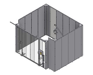 High base enclosure (closed on four sides)