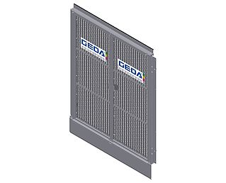 High & closed landing level safety gate (permanent)