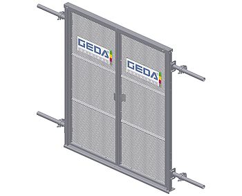High & closed landing level safety gate