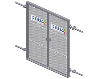High & closed landing level safety gate