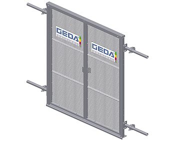 High & closed landing level safety gate