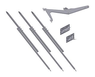 Set of mast ties